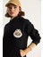 Kadın Nakış Işlemeli Kapüşonlu Kanguru Cepli Sweatshirt 5