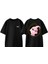 Kid Buu Sarı Daire Tasarım Sırt Baskılı Pamuk Siyah Oversize T-Shirt 1