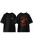 Red Hot Chili Peppers 4 Tasarım Sırt Baskılı Pamuk Siyah Oversize T-Shirt 1