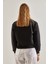 Kadın Baskılı Üç Iplik Crop Sweatshirt 2