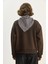 Kadın Fular Detaylı Leopar Nakışlı Üç Iplik Şardonlu Oversize Sweatshirt 6
