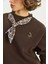 Kadın Fular Detaylı Ceylan Naıkışlı Üç Iplik Şardonlu Oversize Sweatshirt 6