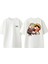 One Piece Zoro Luffy Cute Tasarım Sırt Baskılı Pamuk Beyaz Oversize T-Shirt 1