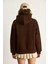 Kadın Nakış Işlemeli Kapüşonlu Kanguru Cepli Sweatshirt 7