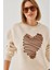 Kadın Kalp Nakışlı Sweatshirt 2
