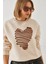 Kadın Kalp Nakışlı Sweatshirt 5