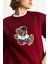 Kadın Teddy Nakış Işlemeli Bisiklet Yaka Salaş Sweatshirt 5