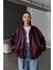 Kadın Oversize Deri Ceket– Oversize Relax Fit, Fermuarlı Kemer Detaylı Günlük Kadın Ceket 1
