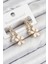 Pirinç Zirkon Taşlı Papatya Model Gold Renk Kadın Küpe - TJ-BKP11110 1