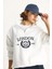 Kadın London Işlemeli Dik Yaka Fermuar Detaylı Şardonlu Oversize Sweatshirt 5