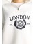 Kadın London Işlemeli Dik Yaka Fermuar Detaylı Şardonlu Oversize Sweatshirt 6