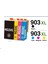 Officejet Pro 6960 (J7K33A) Aio Yazıcı Uyumlu 4 Renk 903XL Çipli Muadil Kartuş Seti 2