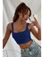 Kadın Lacivert Kalın Askılı Crop Top Büstiyer – Modern ve Şık Tasarım 5