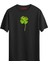 Dört Yapraklı Yonca ve Uğur Böceği Baskılı T-Shirt, Erkek Tişört, Kadın Tişört, Unisex T-Shirt 1