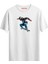 Jump Man Skateboarding Tasarım T-Shirt 1