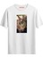 Floppa Cute Meme T-Shirt, Erkek Tişört, Kadın Tişört, Unisex Beyaz T-Shirt 1