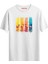 Colorful Flamingo Day Baskılı T-Shirt 1