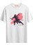 Super Ninja Warrior Baskılı Tasarım T-Shirt 1