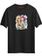 Cartoon Characters Baskılı Tasarım T-Shirt 1