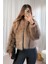 Kadın Kapşonlu Peluş Mont 5150 7