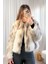 Kadın Kapşonlu Peluş Mont 5150 7
