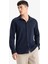 Slim Fit Dar Kesim Polo Yaka Pike Uzun Kollu Gömlek F0337AX25AU 3