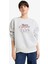 Relax Fit Bisiklet Yaka Baskılı Kalın Sweatshirt G2152AX25WN 3