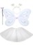 Bfs Beyaz Kelebek Kostümü - Beyaz Kelebek Kostüm Aksesuar Seti 4 Parça 1