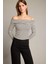 Omzu Açık Çizgili Uzun Kollu Bluz G5052AX25WN 1