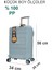 ☾ ✩ 𝐓𝐔̈𝐑𝐊 𝐘𝐈𝐋𝐃𝐈𝐙𝐈 ☾ ✩ Travel Polo Esnek Kauçuk Üstün Kaliteli Kabin Küçük Boy Valiz 𝟓𝟓 𝐜𝐦 2