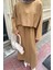 Etekli Tesettür Takım Camel 3