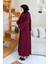 Etekli Tesettür Takım Bordo 2