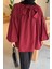 Yaka Fular Detaylı Gömlek Bordo 3
