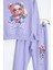 Lila Ayıcık Baskılı Beli Lastikli Kız Çocuk Eşofman Takımı 22754 3
