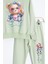 Yeşil Ayıcık Baskılı Beli Lastikli Kız Çocuk Eşofman Takımı 22755 3