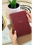 A5 Spiralli Keten Not Defteri Bordo 15x21 cm 104 Yapraklı Kullanışlı Defter 6