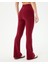 Kadın Bordo Koyu Kırmızı Flare Tayt - Yüksek Bel, Dize Kadar Oturan İspanyol Paça Tayt, Spor ve Günlük Kullanım 6