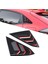 Honda Civic Için 2016-2021 Sedan Arka Yan Havalandırma Çeyrek Pencere Kanyan Pansiyonu Kapak Üçgen Pencere Trim Karbon Fiber Kırmızı (Yurt Dışından) 2