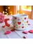 Tatlı Kalpler Desenli Kalp Kulplu El Yapımı Doğal Seramik Mug Kupa Çay Cappuccino Fincanı 1