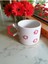 El Işi Kırmızı Çiçekler Işlemeli Doğal Seramik Mug Kupa Çay / Cappuccino Fincanı 1