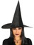 Yetişkin Boy Siyah Cadı Şapkası ve Uzun Siyah Cadı Peruğu 1