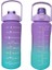 Mor, 3’lü Set - Sticker’lı Pipetli Matara Seti - 2000ML,900ML,300ML 3