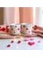 2 Li Tatlı Kalpler Desenli Kalp Kulplu El Yapımı Doğal Seramik Mug Kupa Çay Cappuccino Fincanı 3