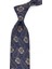 Lacivert Şal Desen Mendilli Klasik Kravat Kk13118 2