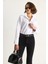 Kadın Pliseli Pat Detaylı Geniş Manşet Detaylı Klasik Yaka Gömlek 3