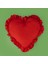Soft Fırfırlı Kalpli Kırlent - Kırmızı - 49X48 cm 1