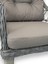 Kaş 2+1+1+Sehpa Bahçe Balkon Mobilyası,gri Kumaş /gri Rattan 2