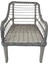 Kaş 2+1+1+Sehpa Bahçe Balkon Mobilyası,gri Kumaş /gri Rattan 6