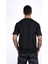Erkek Kısa Kollu Siyah Renkli, Düğme Detaylı, Poplin Garnili, Baskılı, Regular Fit Dikim Özellikleri Olan T-Shirt 7