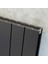 Kalsedon Double Çift Panel Alüminyum Dekoratif Dikey Radyatör 600x470 mm – 5 Dilim | 675 W Yüksek Isıl Güç (2761 BTU/h) | Dokulu Antrasit Gri 2